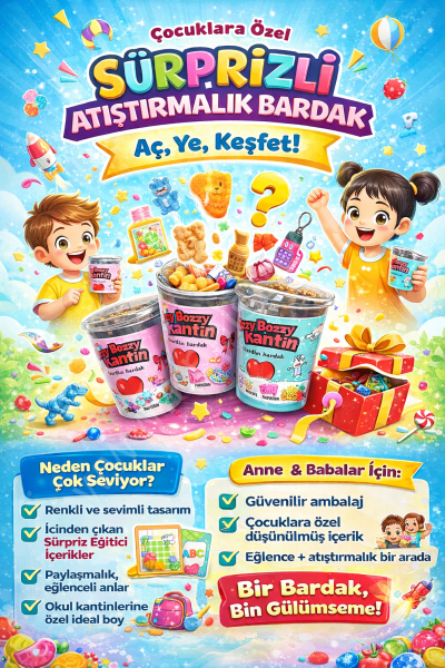 Sürprizli Kantin Atıştırmalık Bardak